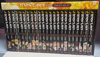 Demon Slayer: Kimetsu no Yaiba Complete Box Set (Volumes 1–23) – Premium Manga Edition with Exclusive Booklet & Poster – Koyoharu Gotouge, VIZ Media with Bookmark and 🎁 Freebie: A Free Manga Wall Poster -Paperback