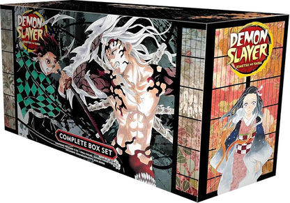 Demon Slayer: Kimetsu no Yaiba Complete Box Set (Volumes 1–23) – Premium Manga Edition with Exclusive Booklet & Poster – Koyoharu Gotouge, VIZ Media with Bookmark and 🎁 Freebie: A Free Manga Wall Poster -Paperback