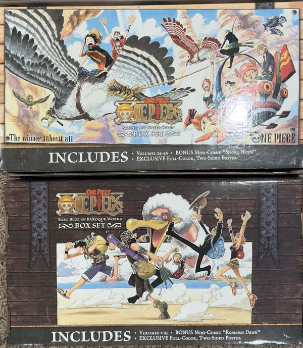 One Piece Manga Box Set Collection: Volumes 1–46 (Box Sets 1 & 2) 🎁 Freebie: A free Manga Wall Poster